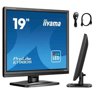 Monitor iiyama ProLite E1980S-B1 19" TN LED 5:4 1280x1024, HDMI, DP, reproduktory