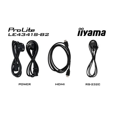 Монітор iiyama ProLite LE4341S-B2 43" IPS LED, FHD, 18/7 Digital Signage, 1xVGA, 3xHDMI, USB, LAN