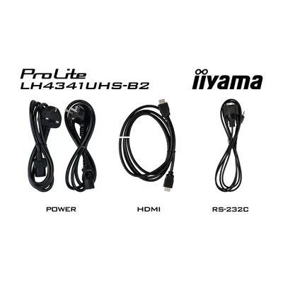 Monitor iiyama ProLite LH4341UHS-B2 de 43" IPS LED, 4K, señalización digital 24/7, 1 VGA, 3 HDMI, altavoces
