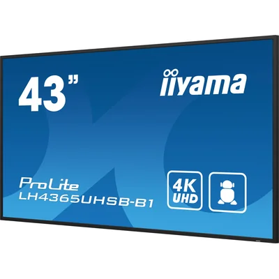 Monitor iiyama ProLite LH4365UHSB-B1 DS de 43" 4K IPS LED, 24/7, CMS iisignage2, Android 11, Eshare, 800 cd, WiFi, LAN, HDMI, DP