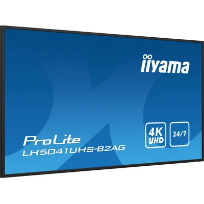 Monitor iiyama ProLite LH5041UHS-B2AG da 50" VA LED, 4K, segnaletica digitale 24/7, 1xVGA, 3xHDMI, altoparlanti, lettore multimediale USB