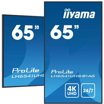 Monitor iiyama ProLite LH6541UHS-B1AG 65" VA LED, 4K, 24/7 Digital Signage, 3xHDMI, Głośniki, USB Media Player
