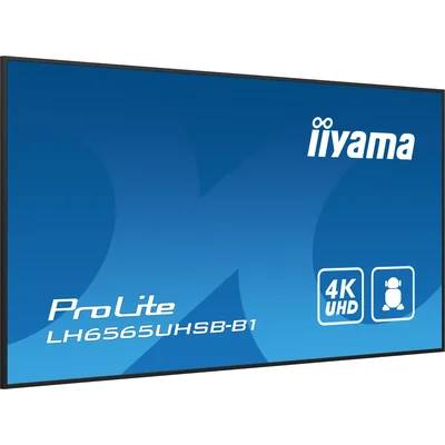 Monitor iiyama ProLite LH6565UHSB-B1 DS de 65" 4K IPS LED, 24/7, CMS iisignage2, Android 11, Eshare, 800 cd, WiFi, LAN, HDMI, DP
