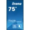 Monitor iiyama ProLite LH7565UHSB-B1 DS de 75" 4K IPS LED, 24/7, CMS iisignage2, Android 11, Eshare, 800cd, WiFi, LAN, HDMI, DP