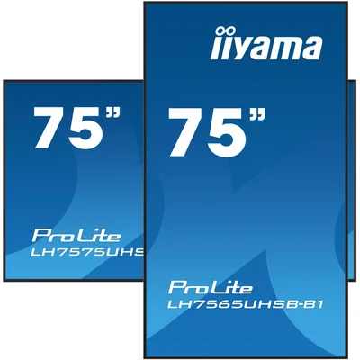 Monitor iiyama ProLite LH7565UHSB-B1 DS de 75" 4K IPS LED, 24/7, CMS iisignage2, Android 11, Eshare, 800cd, WiFi, LAN, HDMI, DP