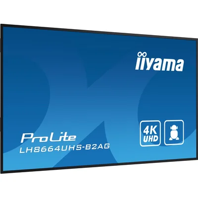 Monitor iiyama ProLite LH8664UHS-B2AG de 86" 4K ELED VA de gran formato con Android, iiSignage2, eShare, LAN, Wifi, 24/7