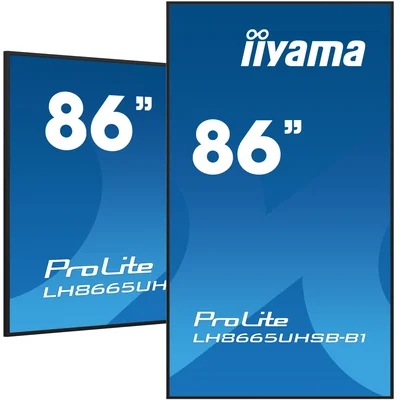 Монітор iiyama ProLite LH8665UHSB-B1 DS 86" 4K IPS LED, 24/7, CMS iisignage2, Android11, Eshare, 800cd, WiFi, Lan, HDMI, DP