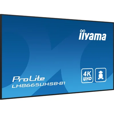Monitor iiyama ProLite LH8665UHSB-B1 DS de 86" 4K IPS LED, 24/7, CMS iisignage2, Android 11, Eshare, 800cd, WiFi, LAN, HDMI, DP