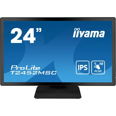 Monitor iiyama ProLite T2452MSC-B1 de 24" IPS LED con pantalla táctil de 10 puntos, HDMI, DisplayPort y altavoces