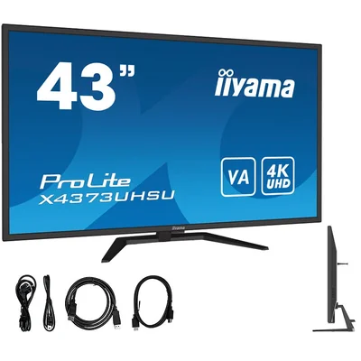Monitor iiyama ProLite X4373UHSU-B1 43" VA LED, 4K, PbP, 3 ms, DisplayPort, HDMI, FlickerFree, Blaulichtreduzierung