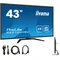 Monitor iiyama ProLite X4373UHSU-B1 43" VA LED, 4K, PbP, 3ms, DisplayPort, HDMI, FlickerFree, redukcja niebieskiego światła
