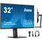 Monitor iiyama ProLite XB3270QSU-B1 32" IPS LED WQHD 3ms 100Hz /2xHDMI DP/ FlickerFree HAS
