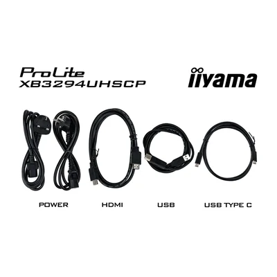 Monitor iiyama ProLite XB3294UHSCP-B1 32’’ 4K VA LED /2xHDMI, DP, USB-C dock (95W)/ KVM, PiP/PbP, Adaptive Sync