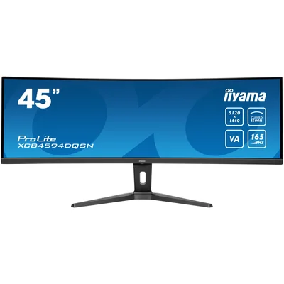 Monitor iiyama ProLite XCB4594DQSN-B1 45" curved VA LED 7.4K 165Hz 0.8ms /USB-C, 2xHDMI, DP/ KVM, USB-C docking station, LAN