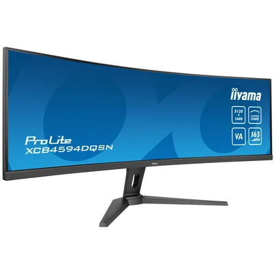 Monitor iiyama ProLite XCB4594DQSN-B1 45" Curved VA LED 7,4K 165Hz 0,8ms /USB-C, 2xHDMI, DP/KVM, USB-C-Dockingstation, LAN