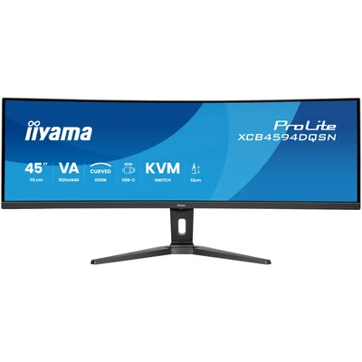Monitor iiyama ProLite XCB4594DQSN-B1 45" Curved VA LED 7,4K 165Hz 0,8ms /USB-C, 2xHDMI, DP/KVM, USB-C-Dockingstation, LAN