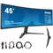Monitor iiyama ProLite XCB4594DQSN-B1 45" zagięte VA LED 7.4K 165Hz 0.8ms /USB-C, 2xHDMI, DP/ KVM, Stacja dokująca USB-C, LAN