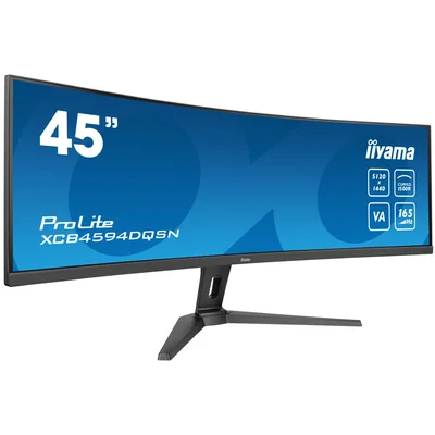 Monitor iiyama ProLite XCB4594DQSN-B1 45" zagięte VA LED 7.4K 165Hz 0.8ms /USB-C, 2xHDMI, DP/ KVM, Stacja dokująca USB-C, LAN