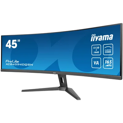 Monitor iiyama ProLite XCB4594DQSN-B1 45" zagięte VA LED 7.4K 165Hz 0.8ms /USB-C, 2xHDMI, DP/ KVM, Stacja dokująca USB-C, LAN