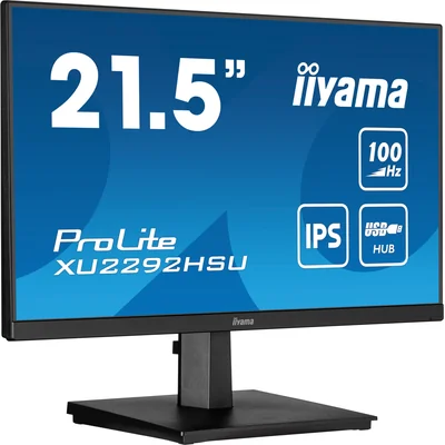 Monitor iiyama ProLite XU2292HSU-B6 22" IPS LED 100Hz 0,4ms /HDMI DisplayPort/ hub USB FlickerFree