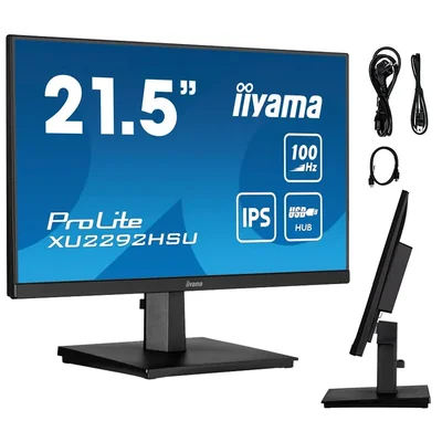 Монітор iiyama ProLite XU2292HSU-B6 22" IPS LED 100Hz 0.4ms /HDMI DisplayPort/ USB-хаб FlickerFree