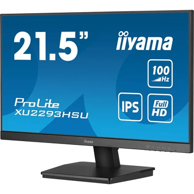Monitor iiyama ProLite XU2293HSU-B7 de 22" IPS LED, 1 ms, 100 Hz, HDMI, DisplayPort, concentrador USB, sin parpadeo