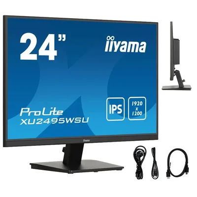 Monitor iiyama ProLite XU2495WSU-B7 24" IPS 16:10 75Hz /HDMI, DP/ FlickerFree