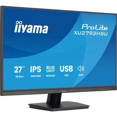 Monitor iiyama ProLite XU2793HSU-B7 27" IPS LED 100Hz 1ms /HDMI, DisplayPort, hub USB/ FreeSync, FlickerFree