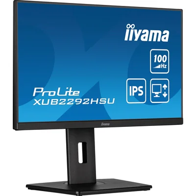Monitor iiyama ProLite XUB2292HSU-B6 22" IPS LED 100Hz 0,4ms /HDMI DisplayPort/ hub USB FlickerFree HAS