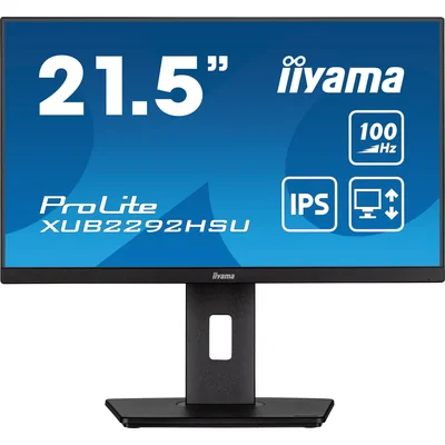 Монітор iiyama ProLite XUB2292HSU-B6 22" IPS LED 100Hz 0.4ms /HDMI DisplayPort/ USB-хаб FlickerFree HAS