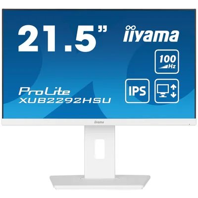 Monitor iiyama ProLite XUB2292HSU-W6 22" IPS LED 100Hz 0,4ms /HDMI DisplayPort/ hub USB FlickerFree HAS Biały