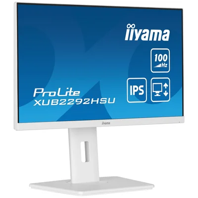 Monitor iiyama ProLite XUB2292HSU-W6 22" IPS LED 100Hz 0,4ms /HDMI DisplayPort/ hub USB FlickerFree HAS Biały