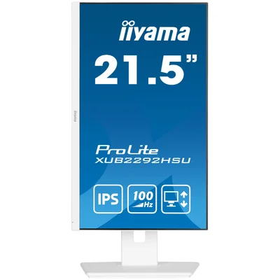 Монітор iiyama ProLite XUB2292HSU-W6 22" IPS LED 100Hz 0.4ms /HDMI DisplayPort/ USB-хаб FlickerFree HAS White