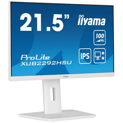 Монітор iiyama ProLite XUB2292HSU-W6 22" IPS LED 100Hz 0.4ms /HDMI DisplayPort/ USB-хаб FlickerFree HAS White