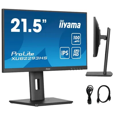 Монітор iiyama ProLite XUB2293HS-B6 22" IPS LED 1 мс 100 Гц / HDMI DP / має FlickerFree FreeSync
