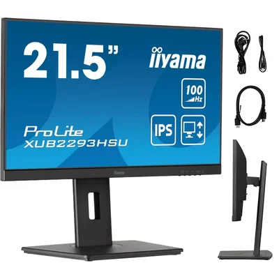 Monitor iiyama ProLite XUB2293HSU-B7 de 22" IPS LED, 1 ms, 100 Hz, HDMI, DP, HDMI