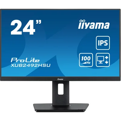 Monitor iiyama ProLite XUB2492HSU-B6 24" IPS LED 100Hz 0,4ms /HDMI, DisplayPort, hub USB/ HAS, FlickerFree