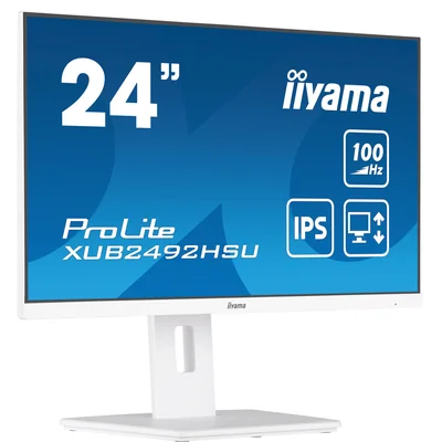 Монітор iiyama ProLite XUB2492HSU-W6 24" IPS LED 100Hz 0.4ms /HDMI DisplayPort/ USB-хаб FlickerFree HAS White