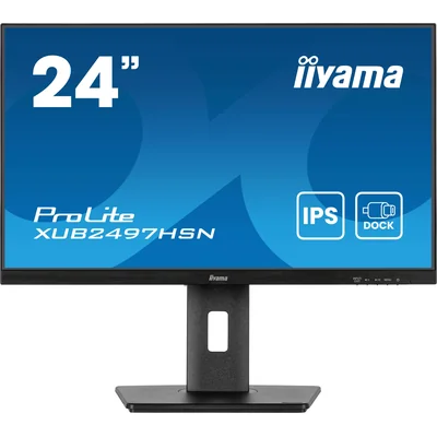 Monitor iiyama ProLite XUB2497HSN-B2 24" IPS LED 1ms 100Hz /HDMI DP/ Docking station USB-C integrata, FlickerFree