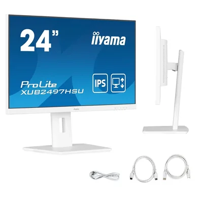 Monitor iiyama ProLite XUB2497HSU-W2 24" IPS LED 1ms 100Hz /HDMI DP / Flicker-Free White