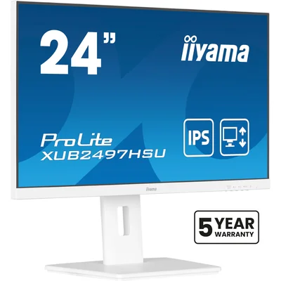 Monitor iiyama ProLite XUB2497HSU-W2 24" IPS LED 1ms 100Hz /HDMI DP/ FlickerFree White