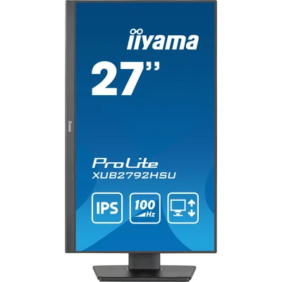 Monitor iiyama ProLite XUB2792HSU-B6 de 27" IPS LED, 100 Hz, 0,4 ms, HDMI, DisplayPort, concentrador USB, sin parpadeo