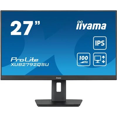 Monitor iiyama ProLite XUB2792QSU-B6 de 27'' WQHD 100 Hz 0,4 ms IPS LED / HDMI DP Hub USB/ FlickerFree BlueLightReducer