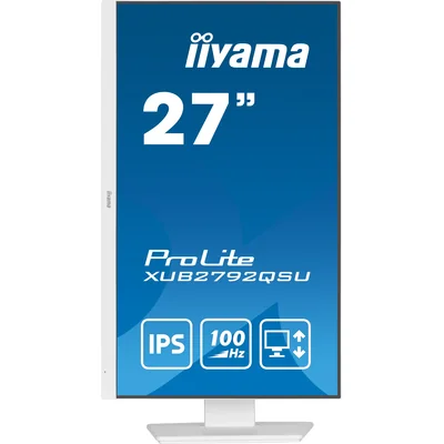 Monitor iiyama ProLite XUB2792QSU-W6 27" WQHD IPS LED 0.4ms 100Hz /HDMI DisplayPort/ hub USB HAS Biały