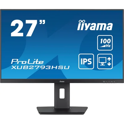 Monitor iiyama ProLite XUB2793HSU-B7 27" IPS LED 1ms 100Hz /HDMI, DisplayPort, hub USB/Regolazione altezza, FlickerFree