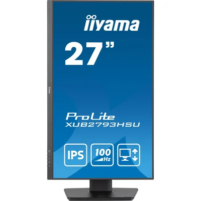 Monitor iiyama ProLite XUB2793HSU-B7 27" IPS LED 1ms 100Hz /HDMI, DisplayPort, hub USB/Regolazione altezza, FlickerFree