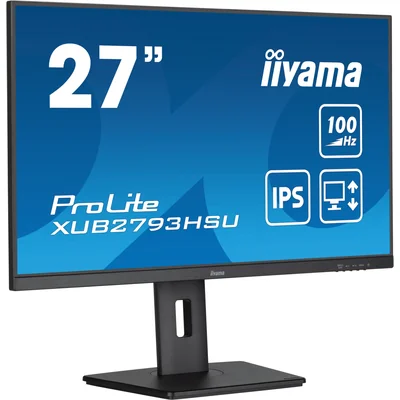 Monitor iiyama ProLite XUB2793HSU-B7 27" IPS LED 1ms 100Hz /HDMI, DisplayPort, USB hub/ Height adjustment, FlickerFree