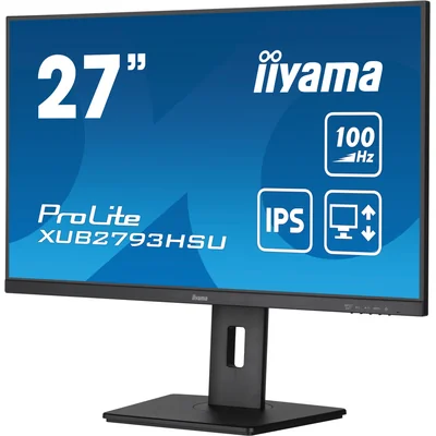 Monitor iiyama ProLite XUB2793HSU-B7 27" IPS LED 1ms 100Hz /HDMI, DisplayPort, USB hub/ Height adjustment, FlickerFree
