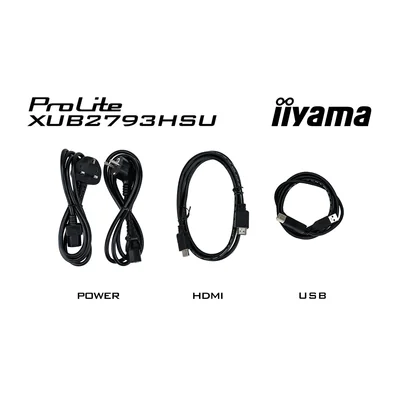 Monitor iiyama ProLite XUB2793HSU-B7 27" IPS LED 1ms 100Hz /HDMI, DisplayPort, USB hub/ Height adjustment, FlickerFree