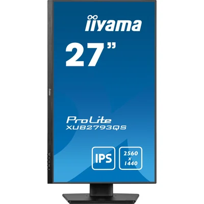 Monitor iiyama ProLite XUB2793QS-B7 de 27" WQHD IPS LED, 100 Hz, 1 ms, HDMI, DisplayPort, sin parpadeo